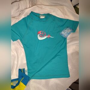 Kids Swim Rash Guard - Teal